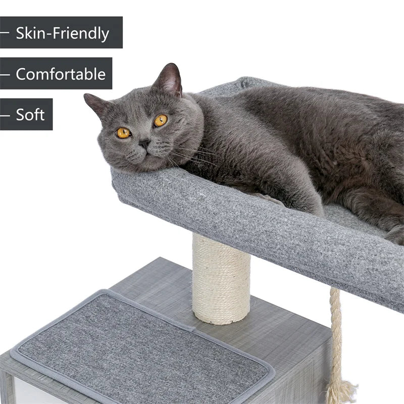l Cat Tree With Cozy Stable Climbing Frame