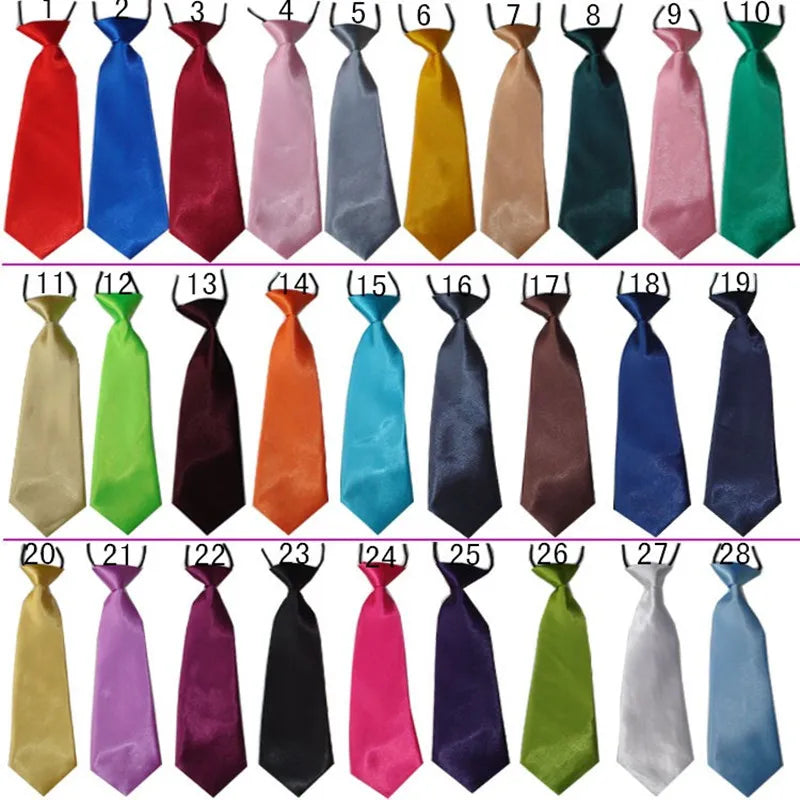 100pcs Large Dog Bow Ties Neckties Adjustable Dog Ties Stripes Plaid Medium Big Dog Bowties