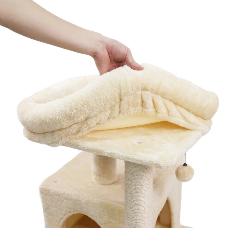l Cat Tree With Cozy Stable Climbing Frame