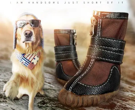 Cotton-padded Martin Boots for Big Dogs