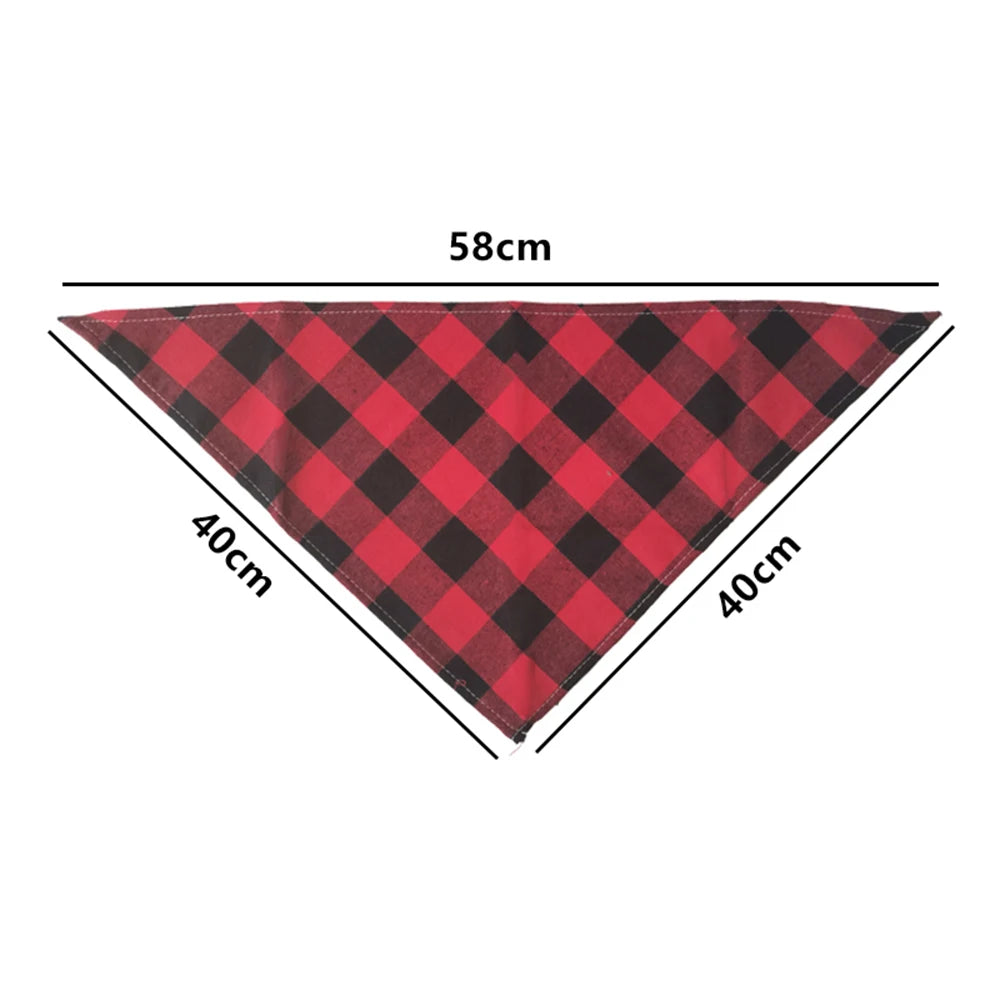 30/50 PCs Dog Plaid Bandanna