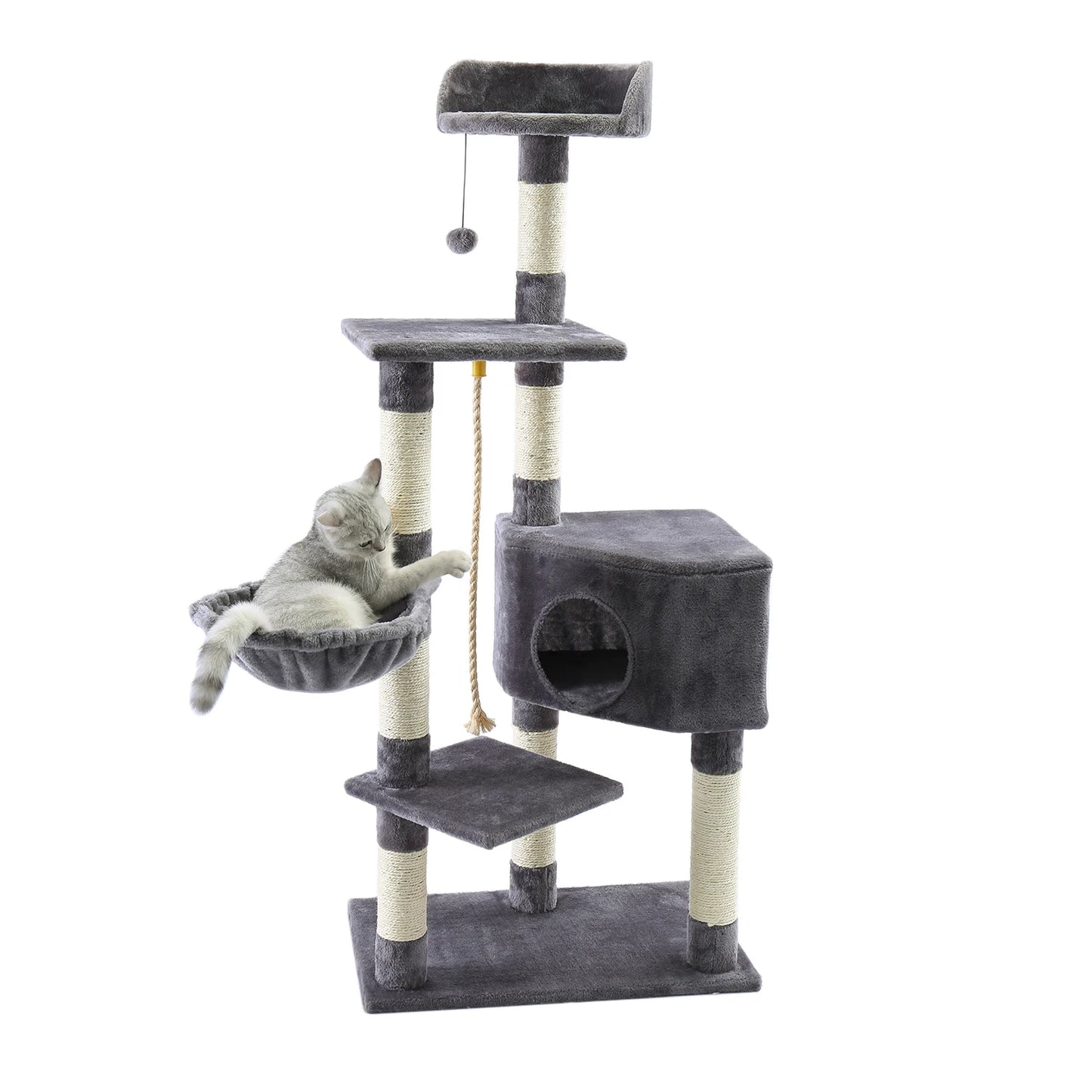 l Cat Tree With Cozy Stable Climbing Frame