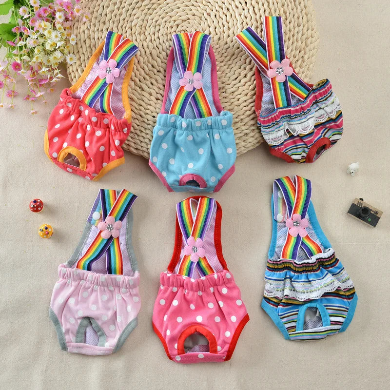 Female Dogs Underwear Sanitary Diaper Washable Shorts
