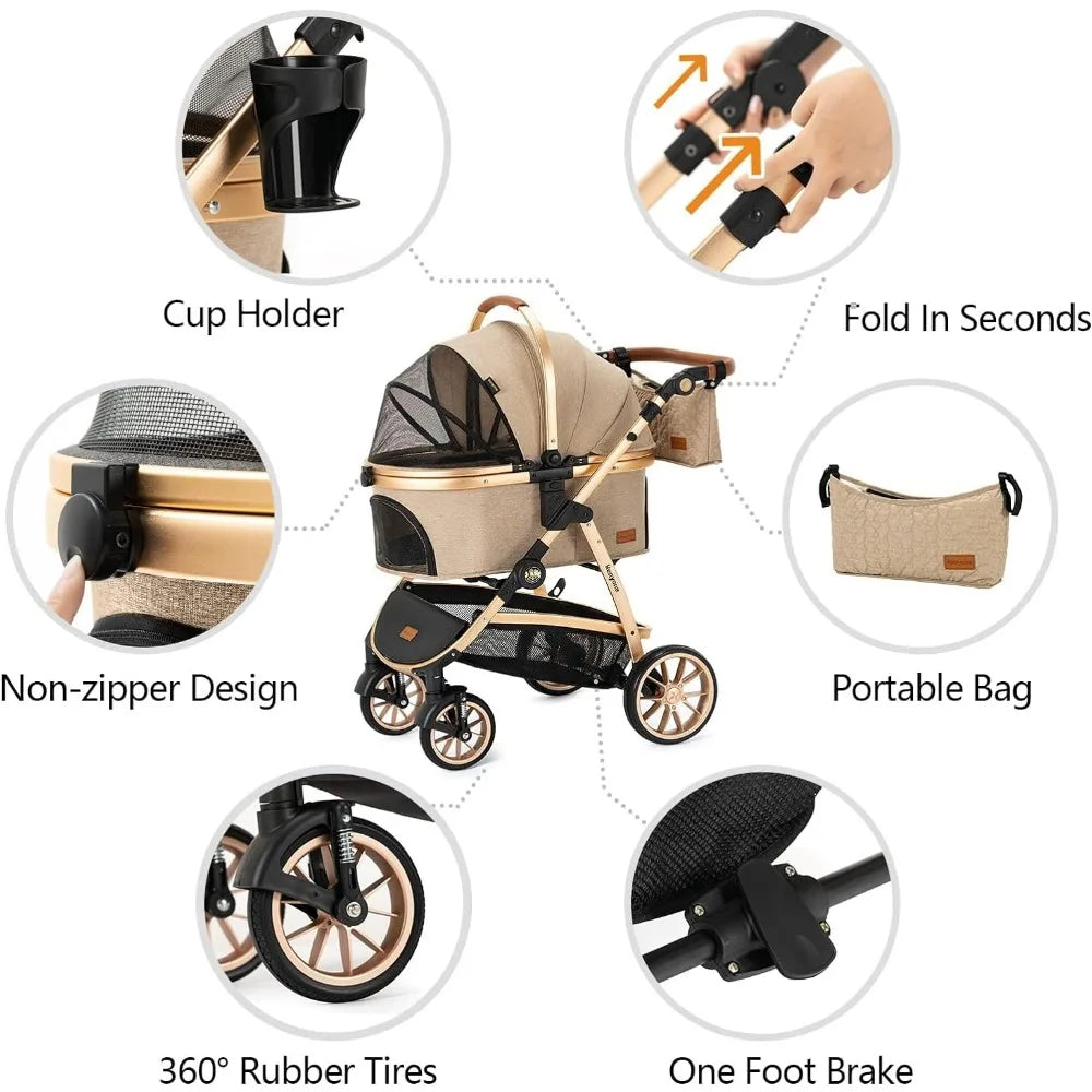 Dog Pet Stroller 3 in 1