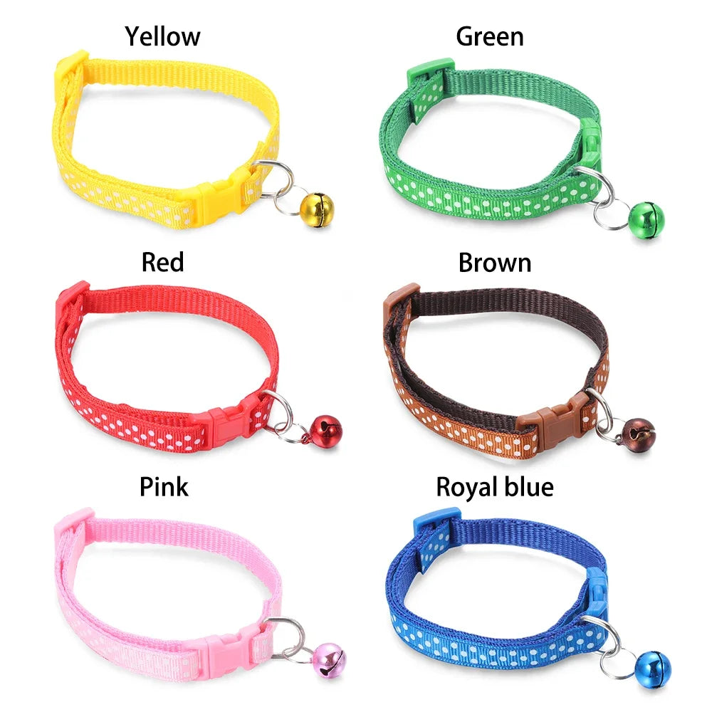 1 PC Colorful Bell Pendant Adjustable Dog and Cat Collars