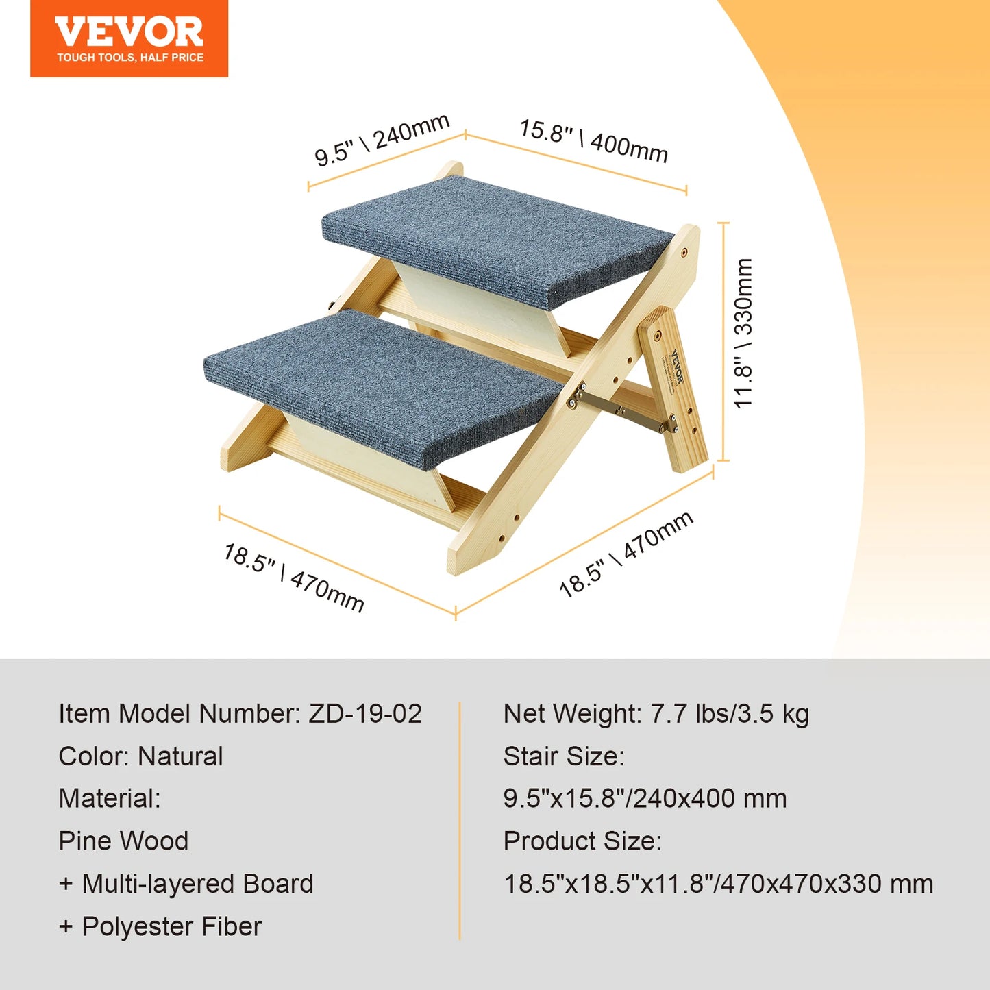 Wooden Pet Steps and Ramp Combo