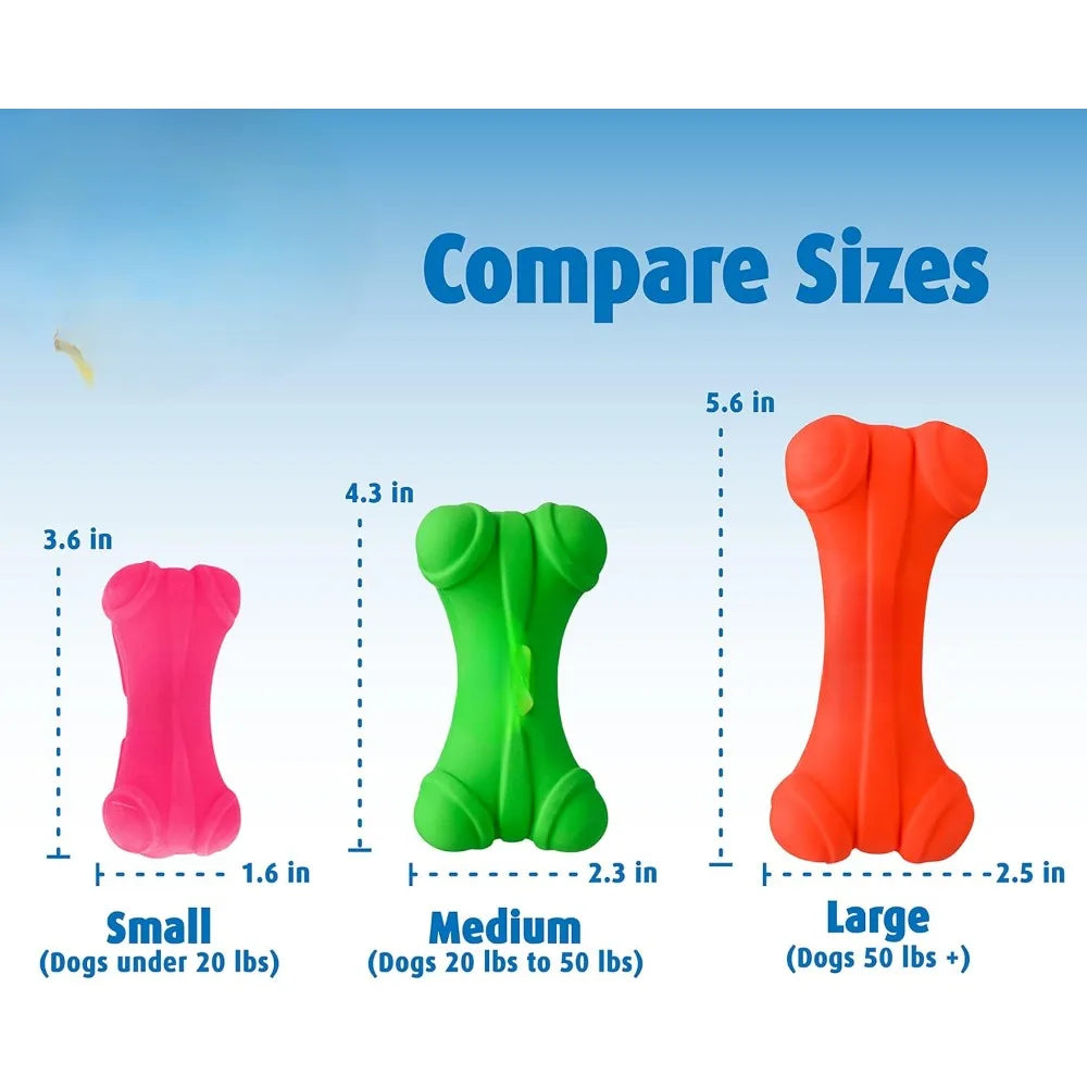 Dog Soft Play Bone Toy Assorted Colors