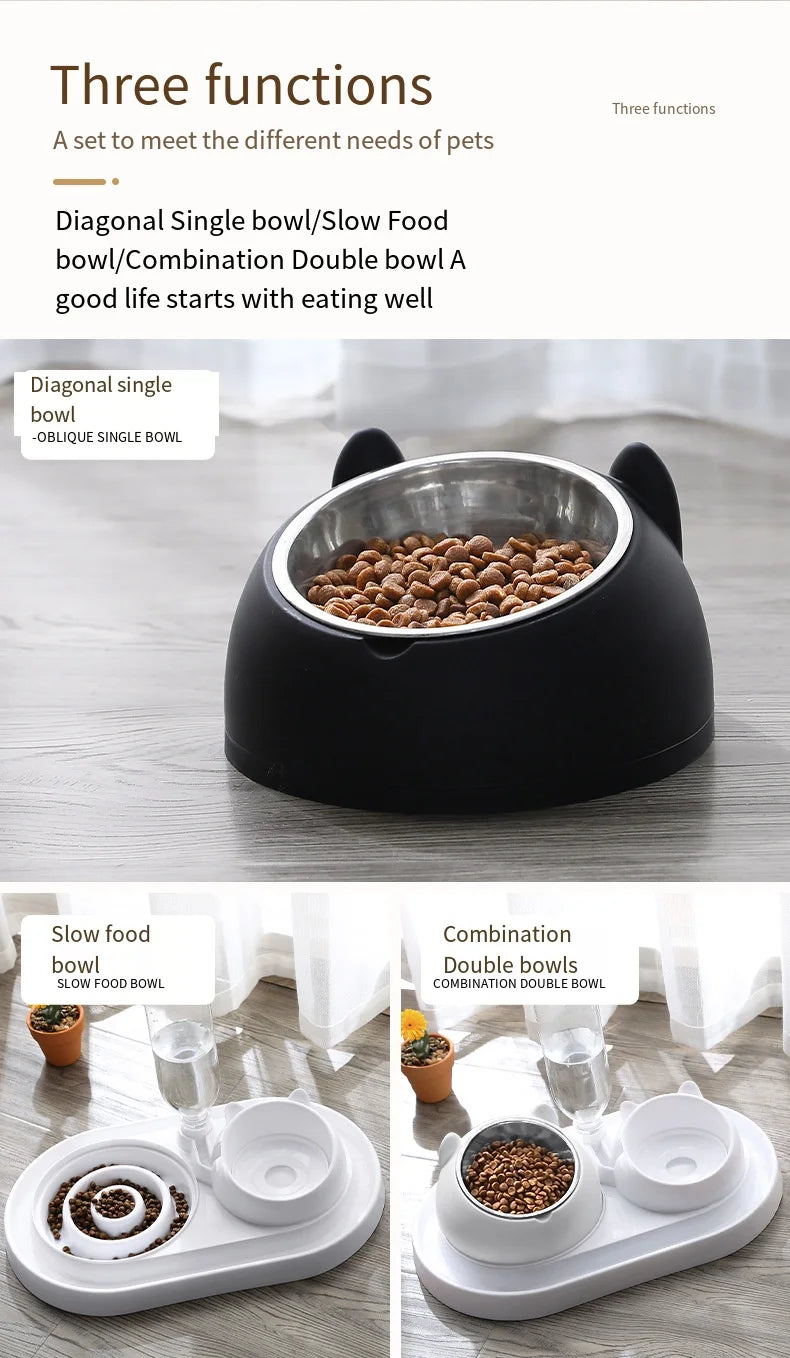 Pet Tilt Safeguard Neck Pet Bowl