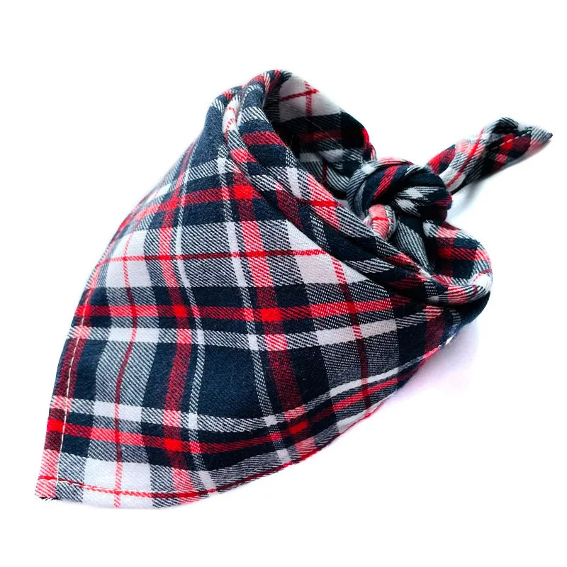 30/50 PCs Dog Plaid Bandanna