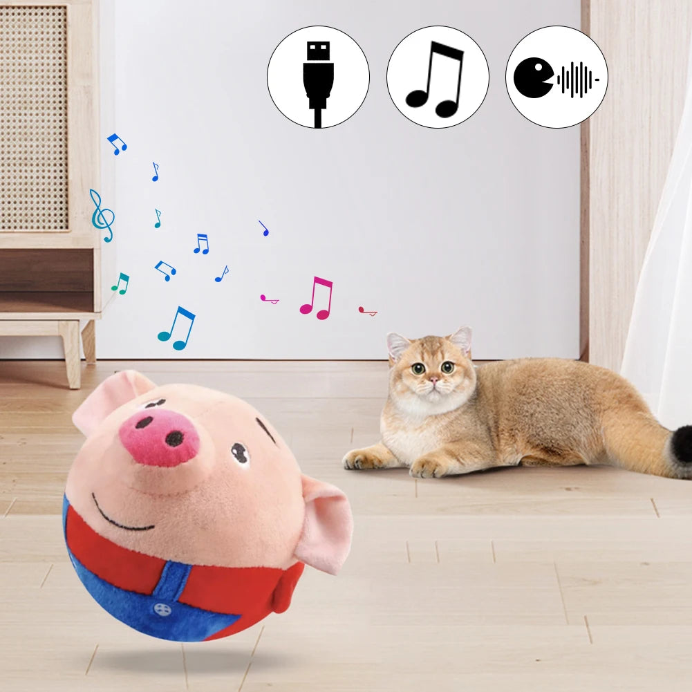 Electronic Pet Toy Music Vibration Bouncing Jump Ball