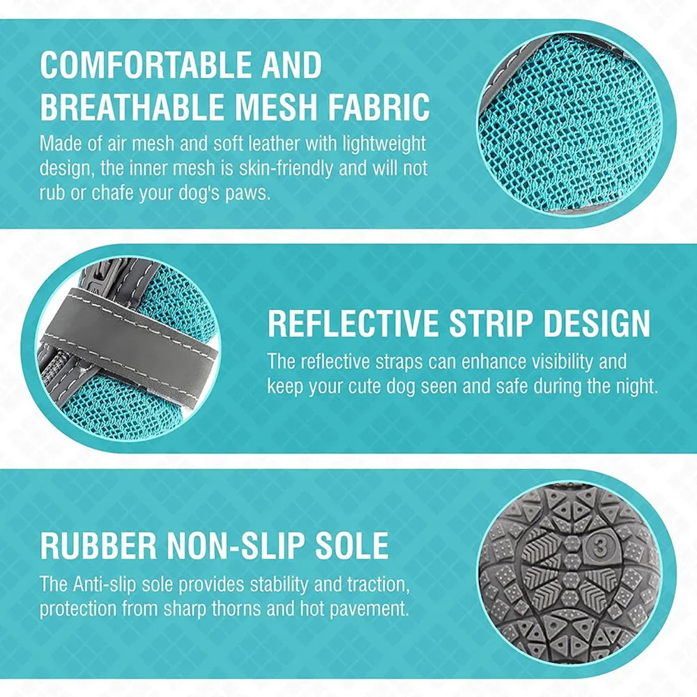 Mesh Silicone Durable Reflective Breathable Puppy Sneakers
