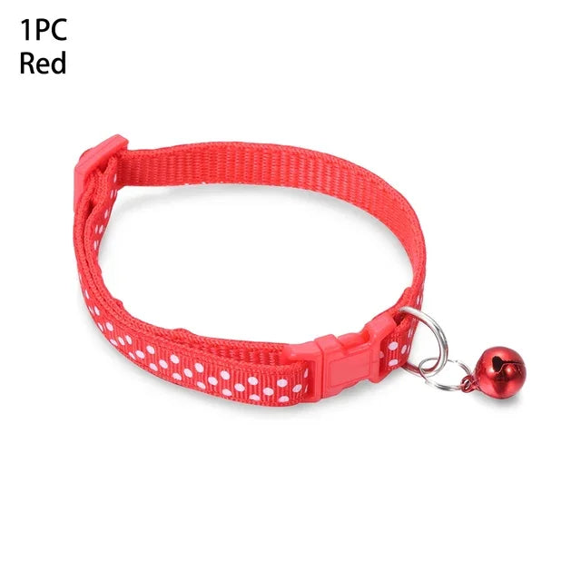1 PC Colorful Bell Pendant Adjustable Dog and Cat Collars