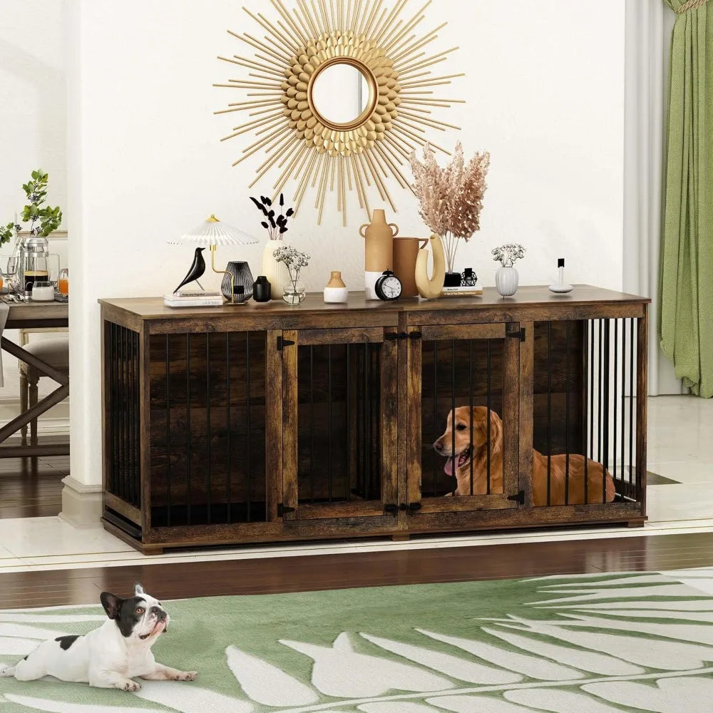 Large Furniture Style Dog Crate for 2 Dogs