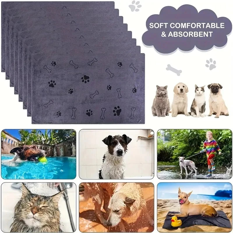 , Absorbent Pet Bath & Grooming Towels