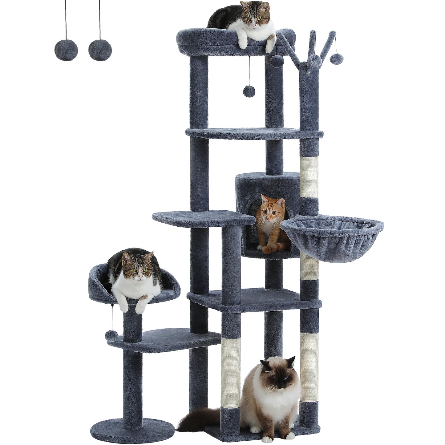 Tall Cactus Cat Tree for Large Cat Multi-Level Tower