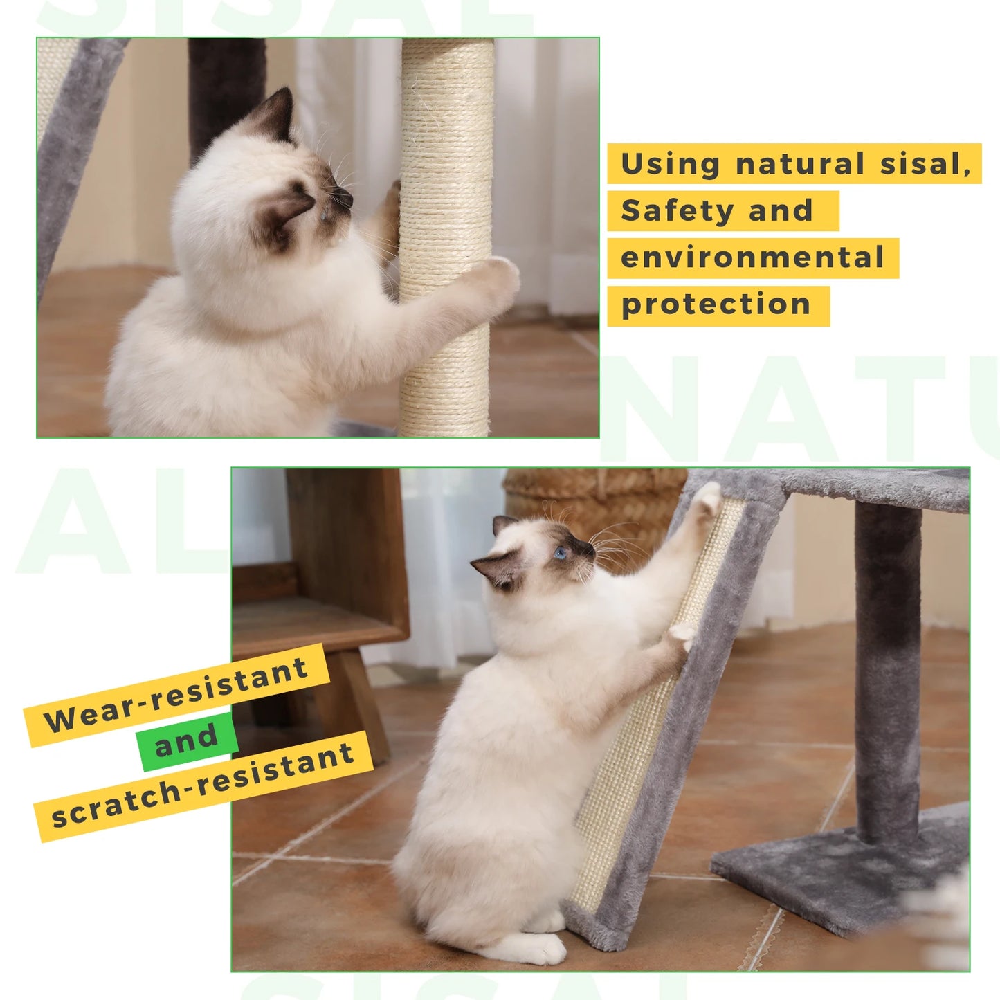 l Cat Tree With Cozy Stable Climbing Frame