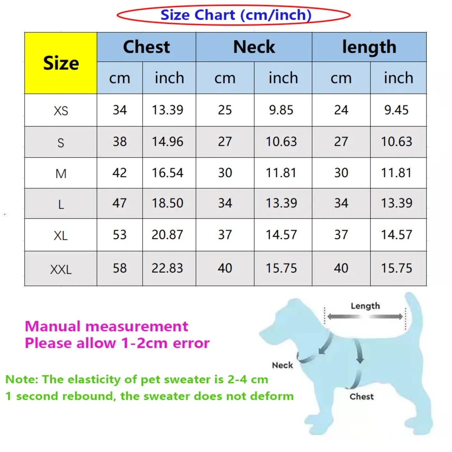 Winter Luxury Pet Sweater High Elastic Double Layer