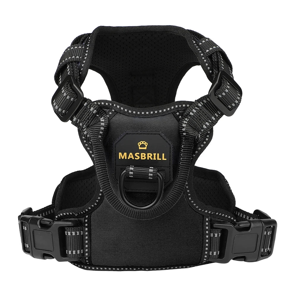 Dog Vest Harness 2 Metal Leash Hooks Easy Control
