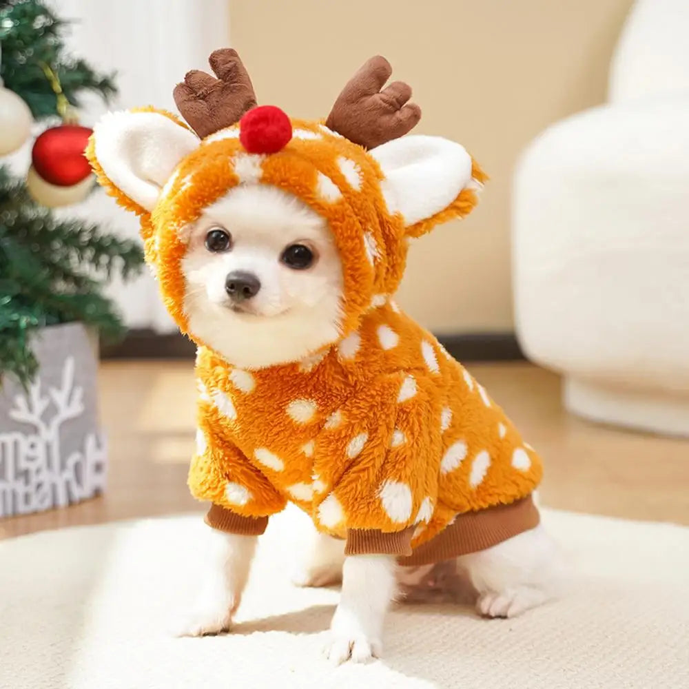 Dog Elk Christmas Reindeer Costume