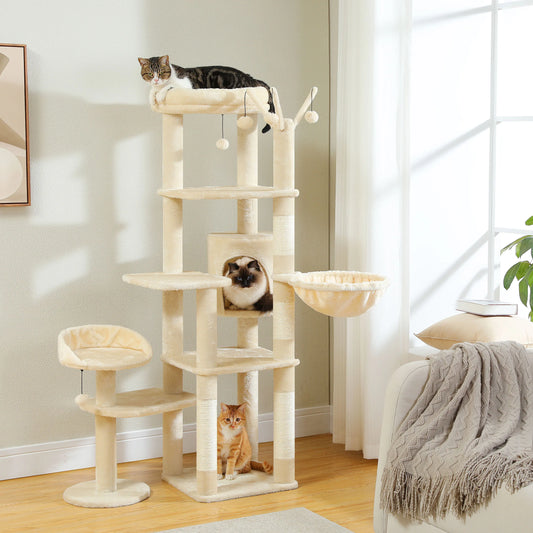 Tall Cactus Cat Tree for Large Cat Multi-Level Tower