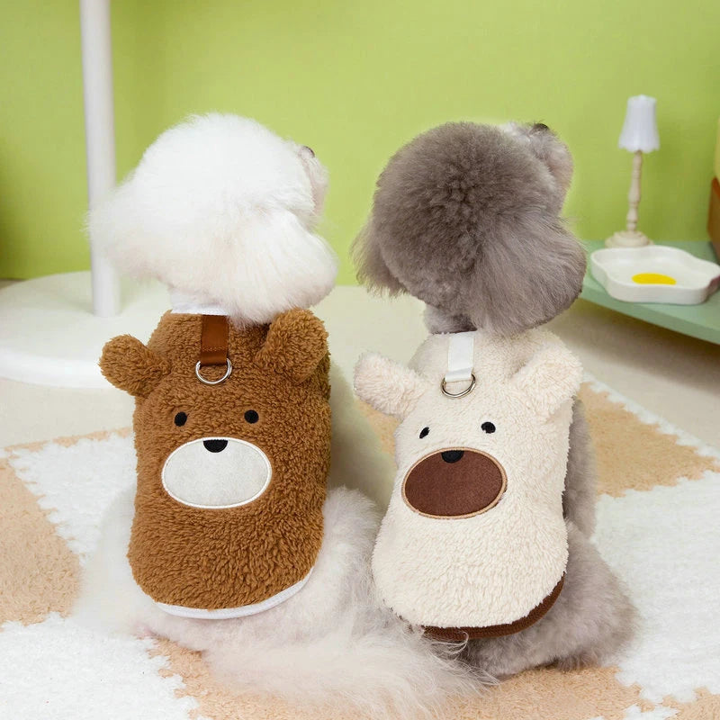 Cute Bear Pattern Washable Pet Winter Clothes