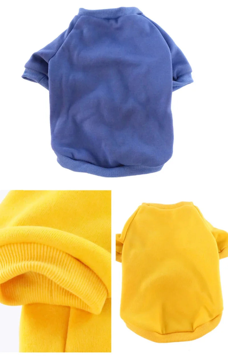 Padded Thickened Solid color Dog Sweatshirt