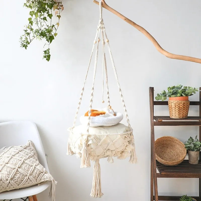 New Pet Hammock Swing Hand Woven