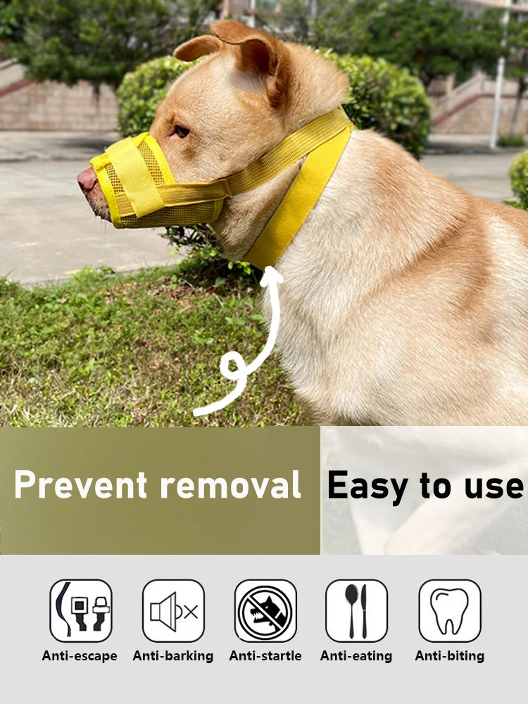 Anti-Detachment Dog Leash Muzzle