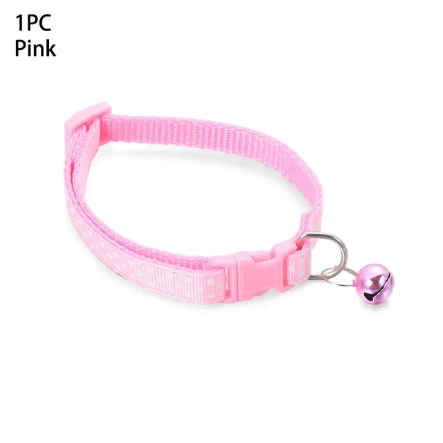 1 PC Colorful Bell Pendant Adjustable Dog and Cat Collars