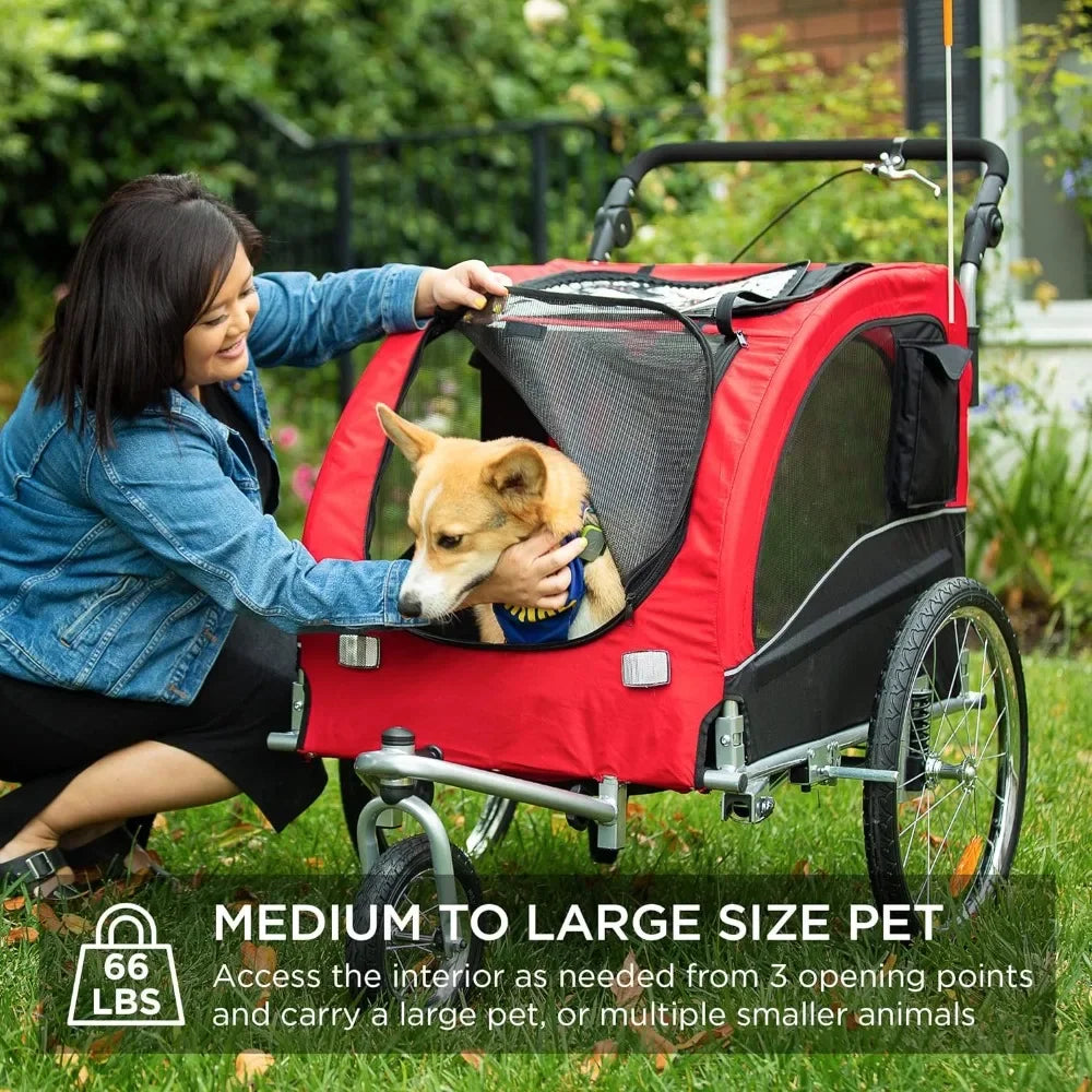 2-in-1 Dog Bike Trailer