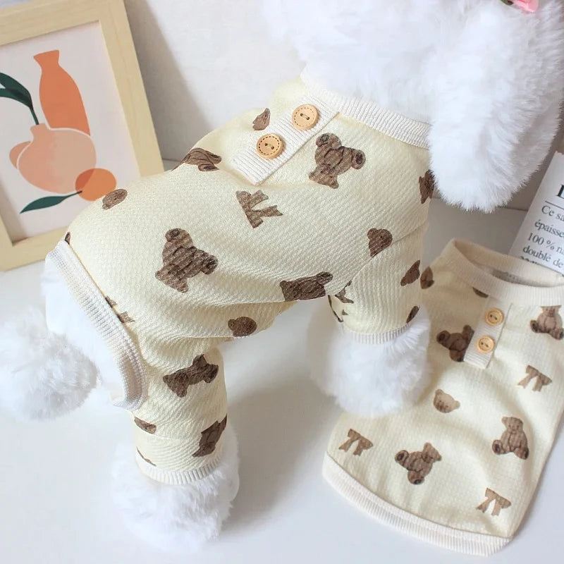 Pet Jumpsuits Bear Vest Spring Summer Clothes
