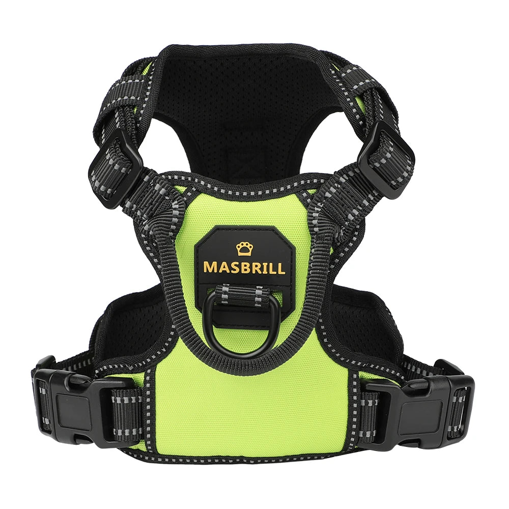Dog Vest Harness 2 Metal Leash Hooks Easy Control