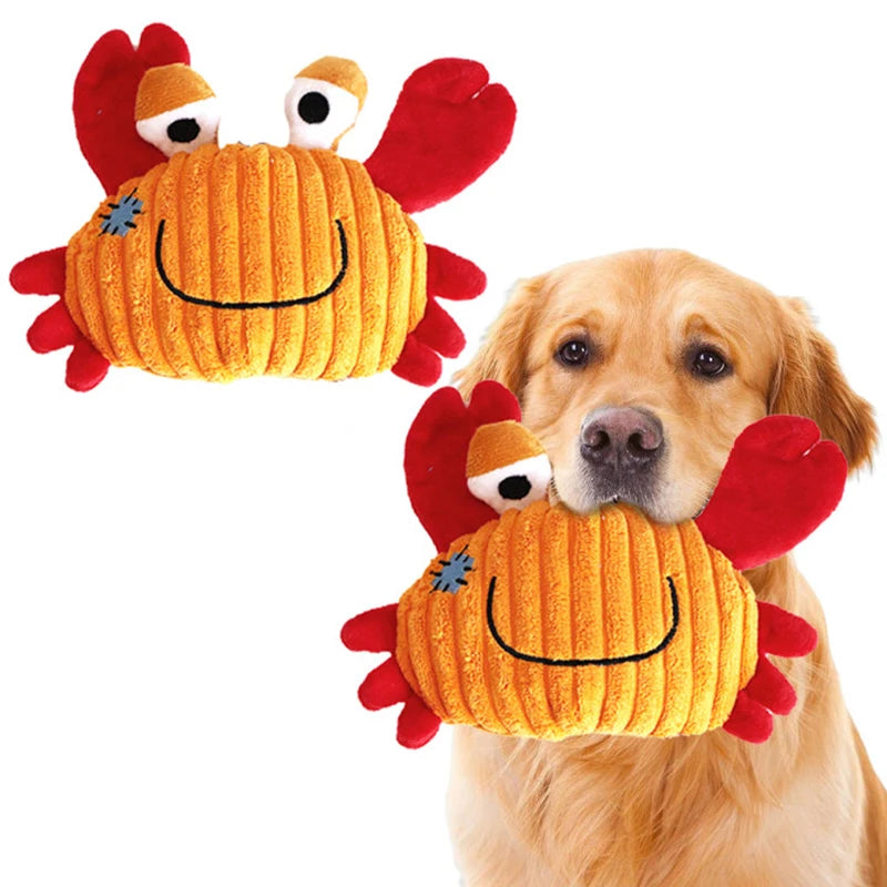 Plush Toys for Small Dogs Squeaky Soft Toy for Puppies Small Dog Ocean Series Plush Toys for small and medium breeds dogs