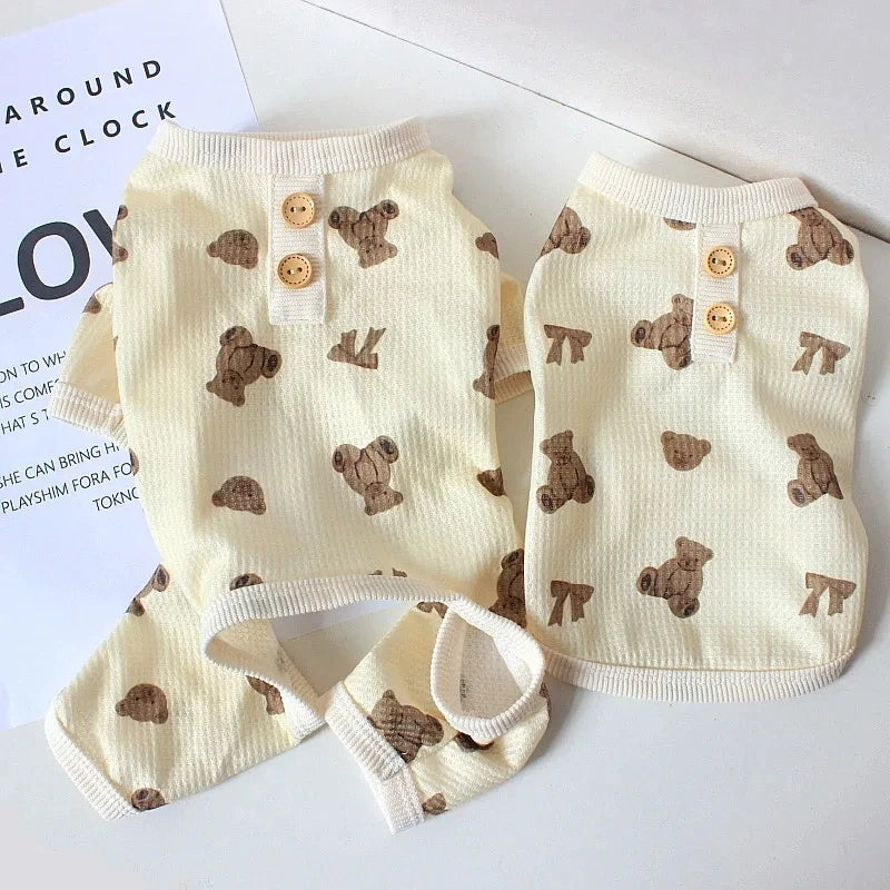 Pet Jumpsuits Bear Vest Spring Summer Clothes