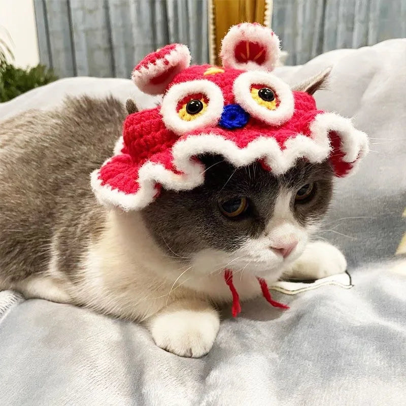 Cute Refined Cat Hat Elastic Autumn Winter Decoration