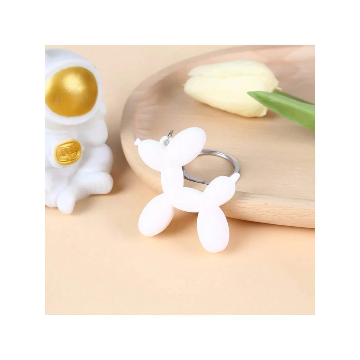 1 pc PVC Balloon Dog Shaped Key-chain
