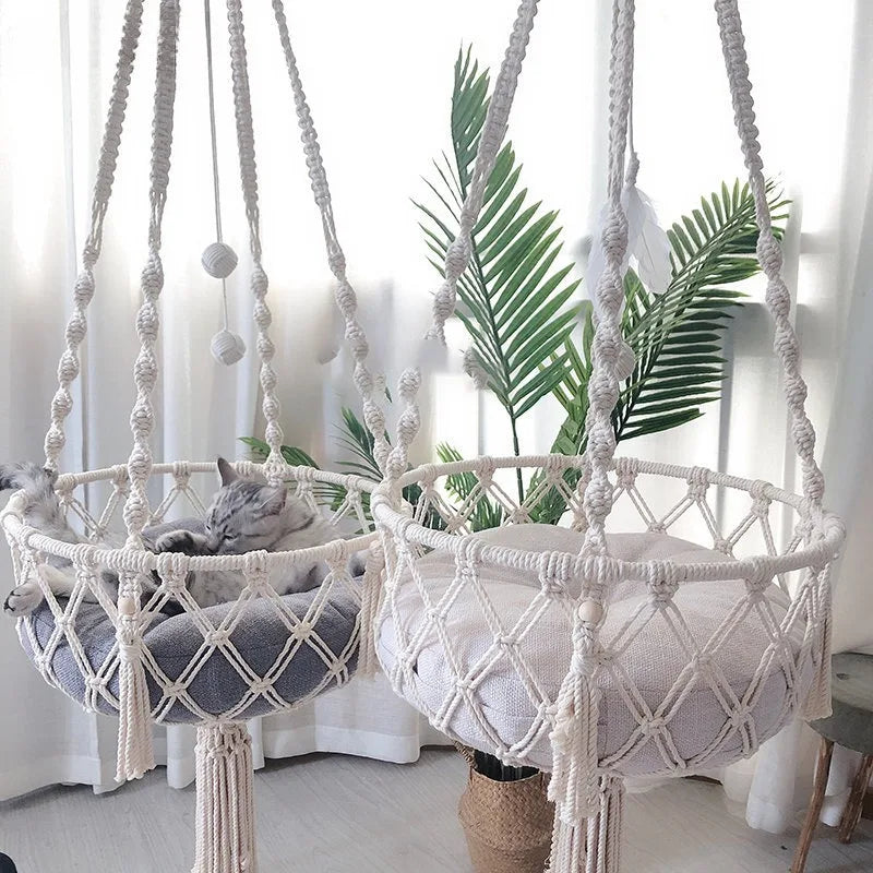 New Pet Hammock Swing Hand Woven