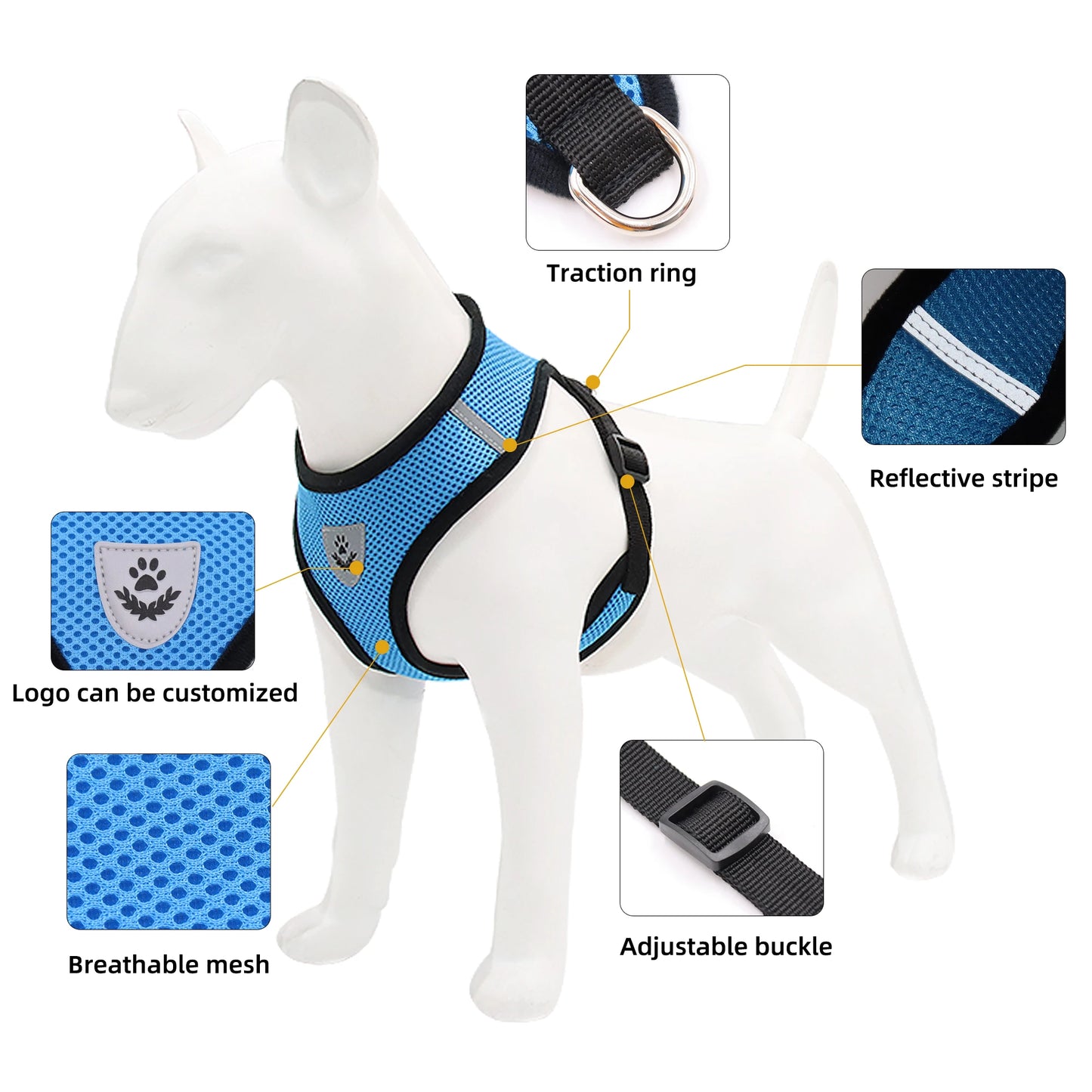 Adjustable Washable Pet Harness