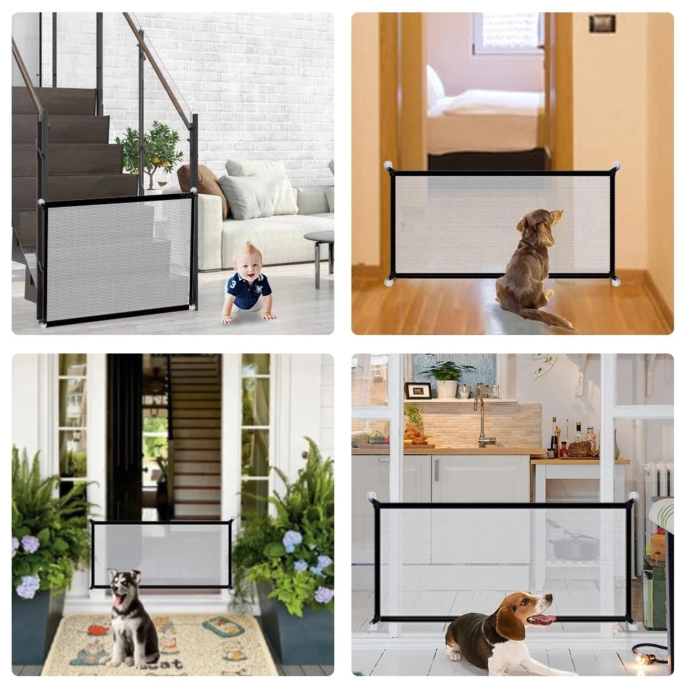 Pet Barrier Fences Pet Play Dog Safety Fence for Stairs Doorways Indoor and Outdoor