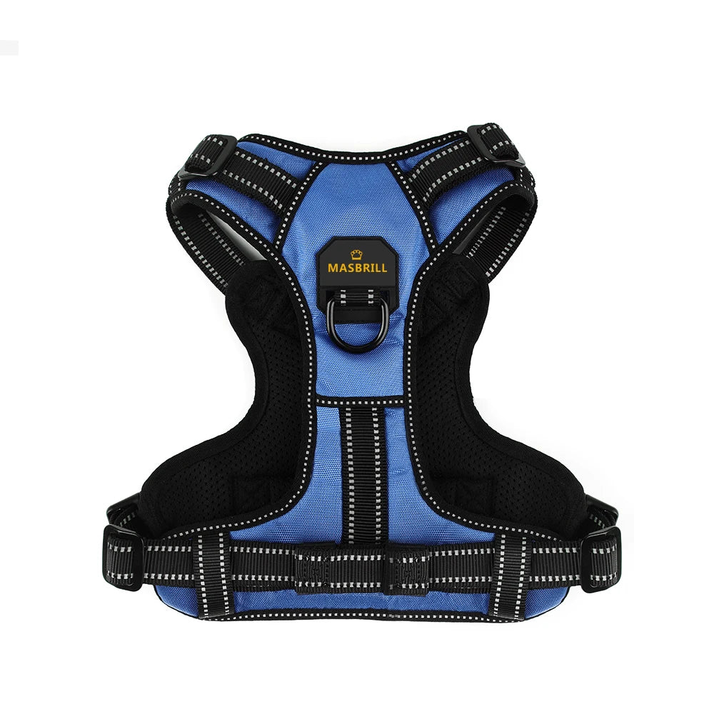Dog Vest Harness 2 Metal Leash Hooks Easy Control