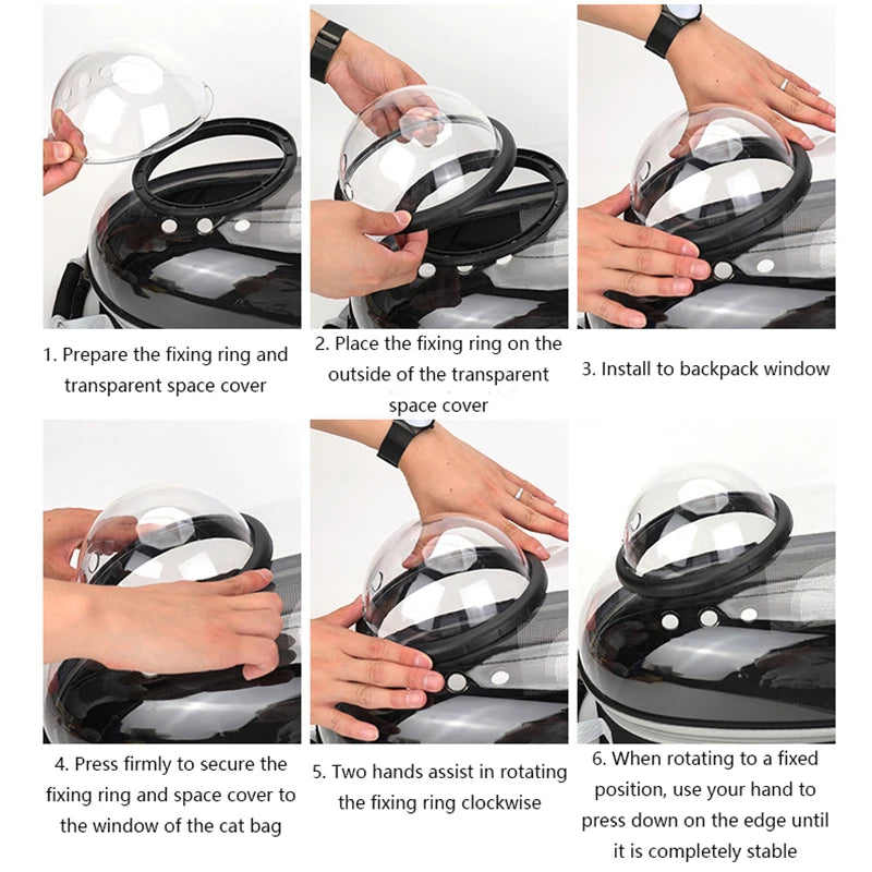 Pet Cat Breathable Portable Transparent Backpack