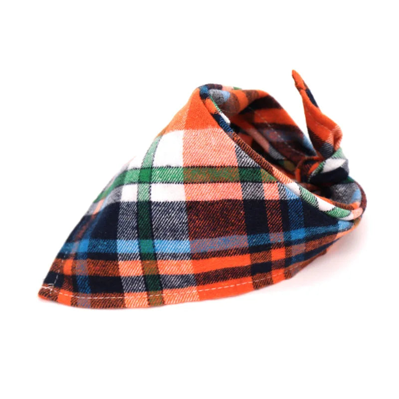 30/50 PCs Dog Plaid Bandanna