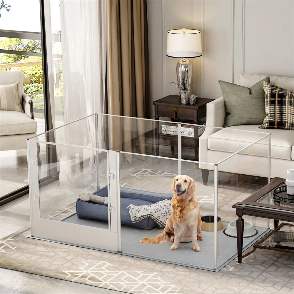 1 Pc Large Acrylic Dog Playpen
