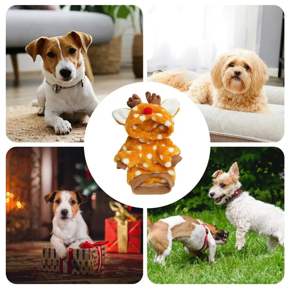 Dog Elk Christmas Reindeer Costume