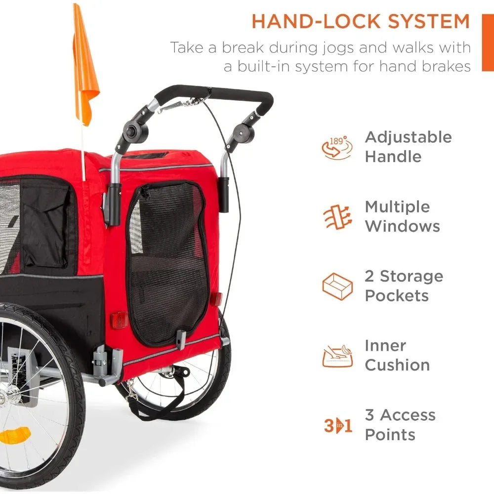 2-in-1 Dog Bike Trailer