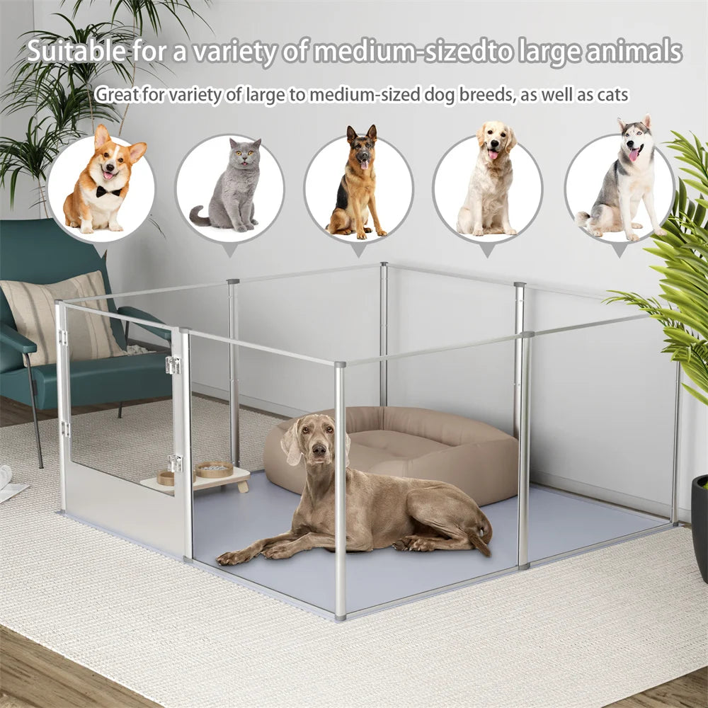 1 Pc Large Acrylic Dog Playpen