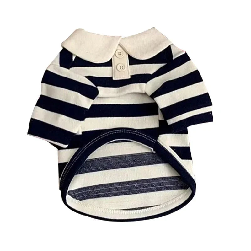 Striped Pet T-Shirt Pullover Suit