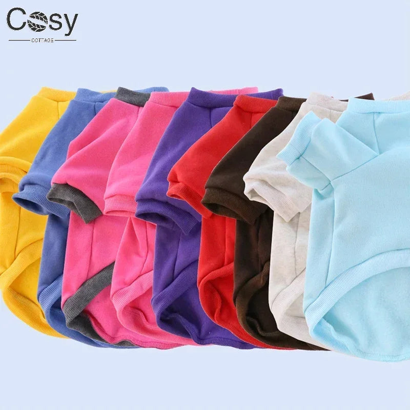 Padded Thickened Solid color Dog Sweatshirt