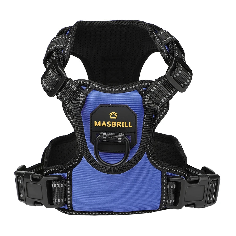 Dog Vest Harness 2 Metal Leash Hooks Easy Control