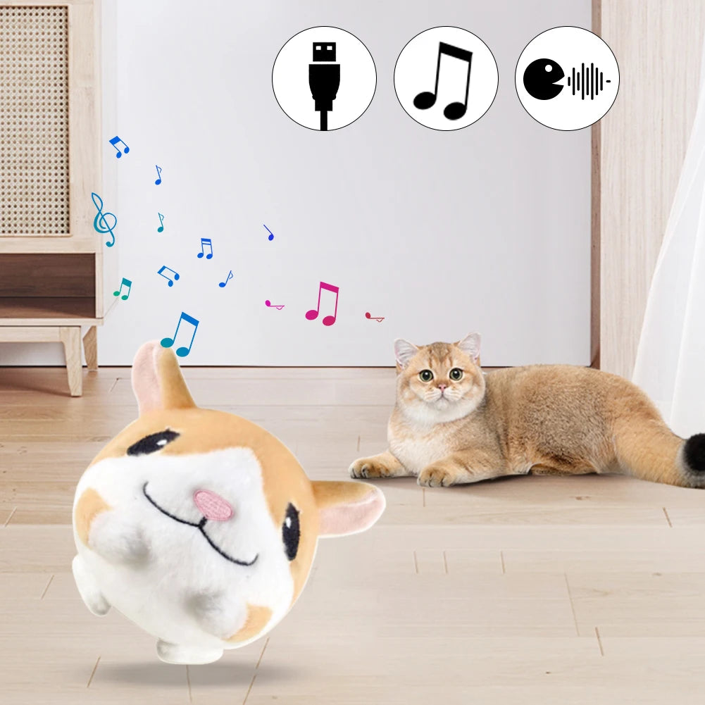 Electronic Pet Toy Music Vibration Bouncing Jump Ball